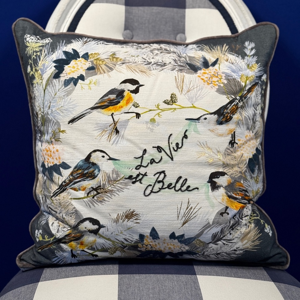 Anthropologie 'La Vie est Belle" Birds Pillows - 2 available